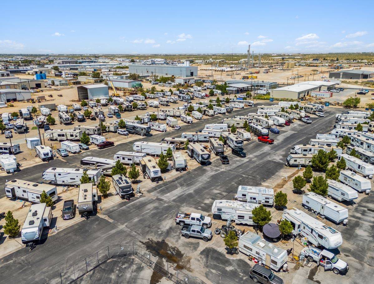 Aerial view of Main Street RV Resort